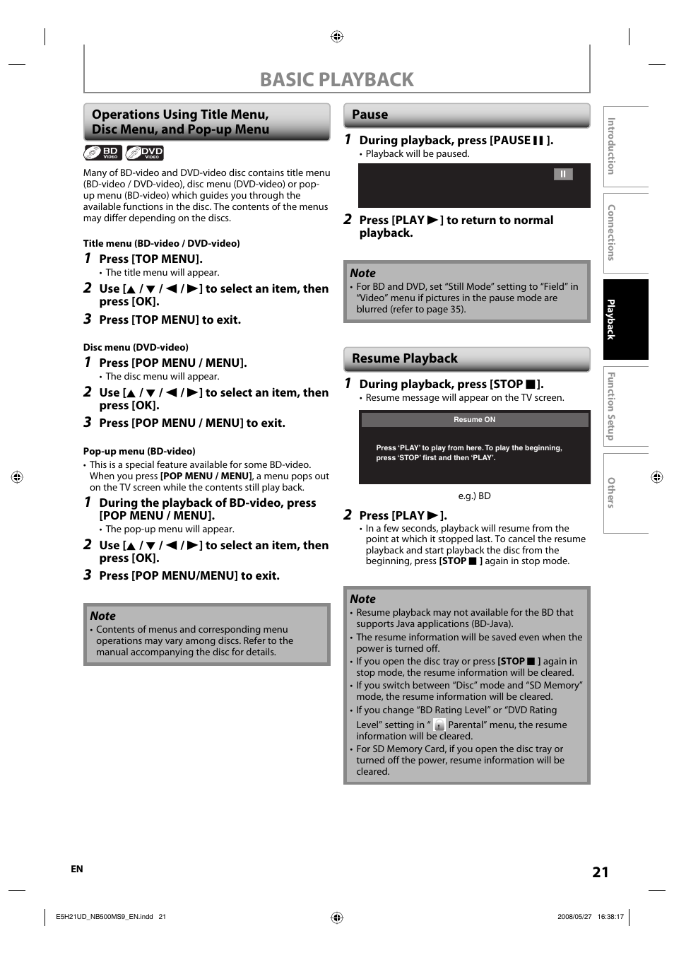 Basic playback | Philips Magnavox NB500MS9 User Manual | Page 23 / 148