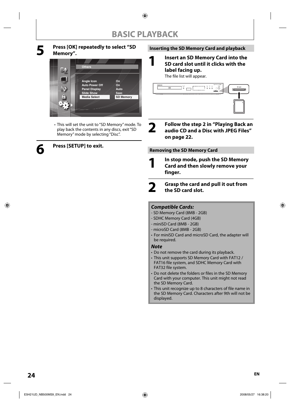 Basic playback | Philips Magnavox NB500MS9 User Manual | Page 26 / 148