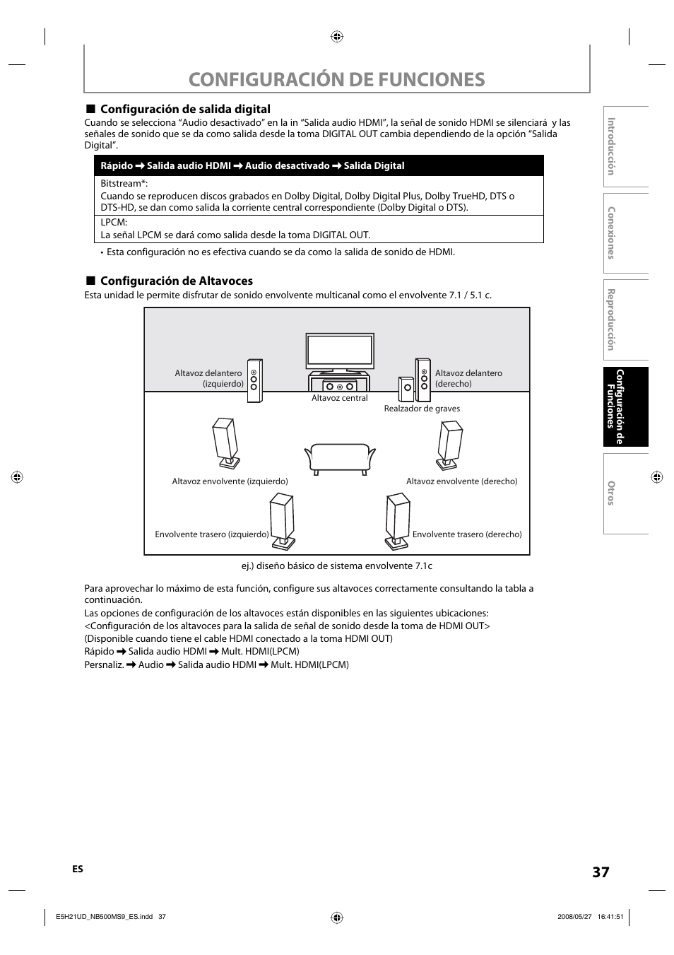 Configuración de funciones | Philips Magnavox NB500MS9 User Manual | Page 89 / 148