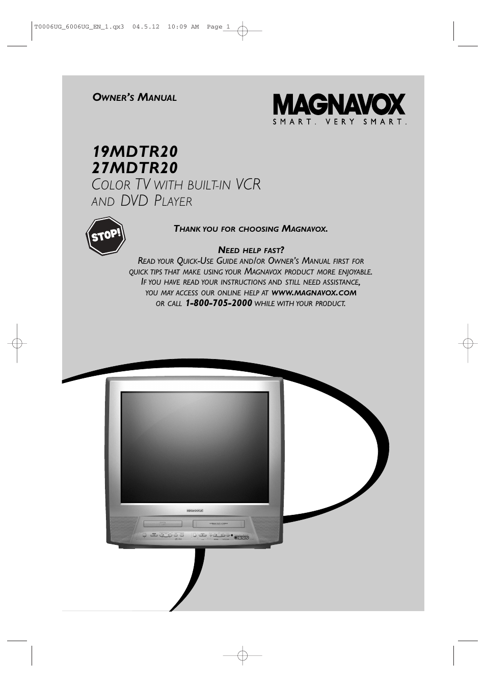 Philips Magnavox 27MDTR20 User Manual | 160 pages