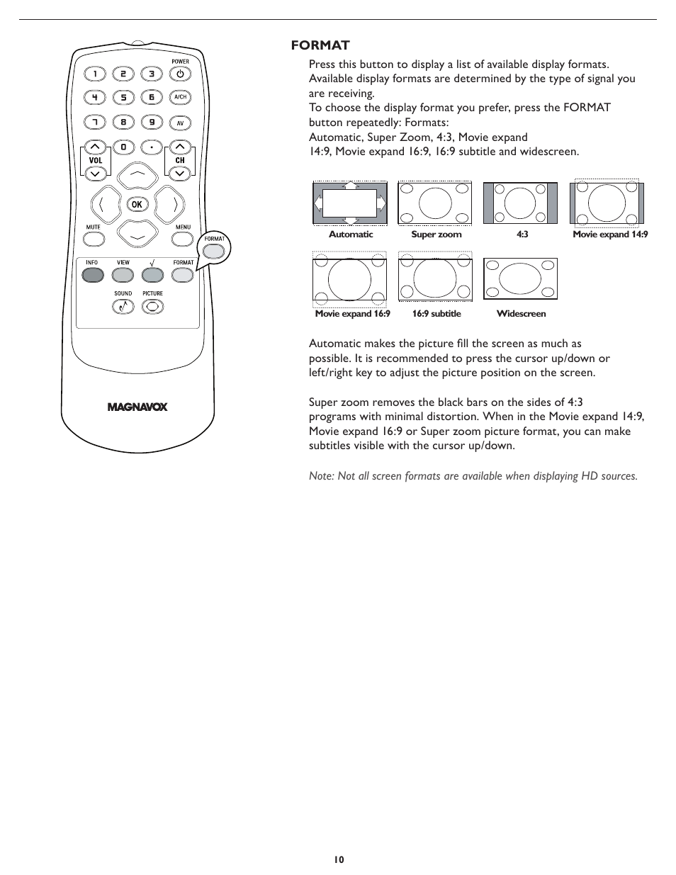 Philips Magnavox 32MF231D User Manual | Page 10 / 38
