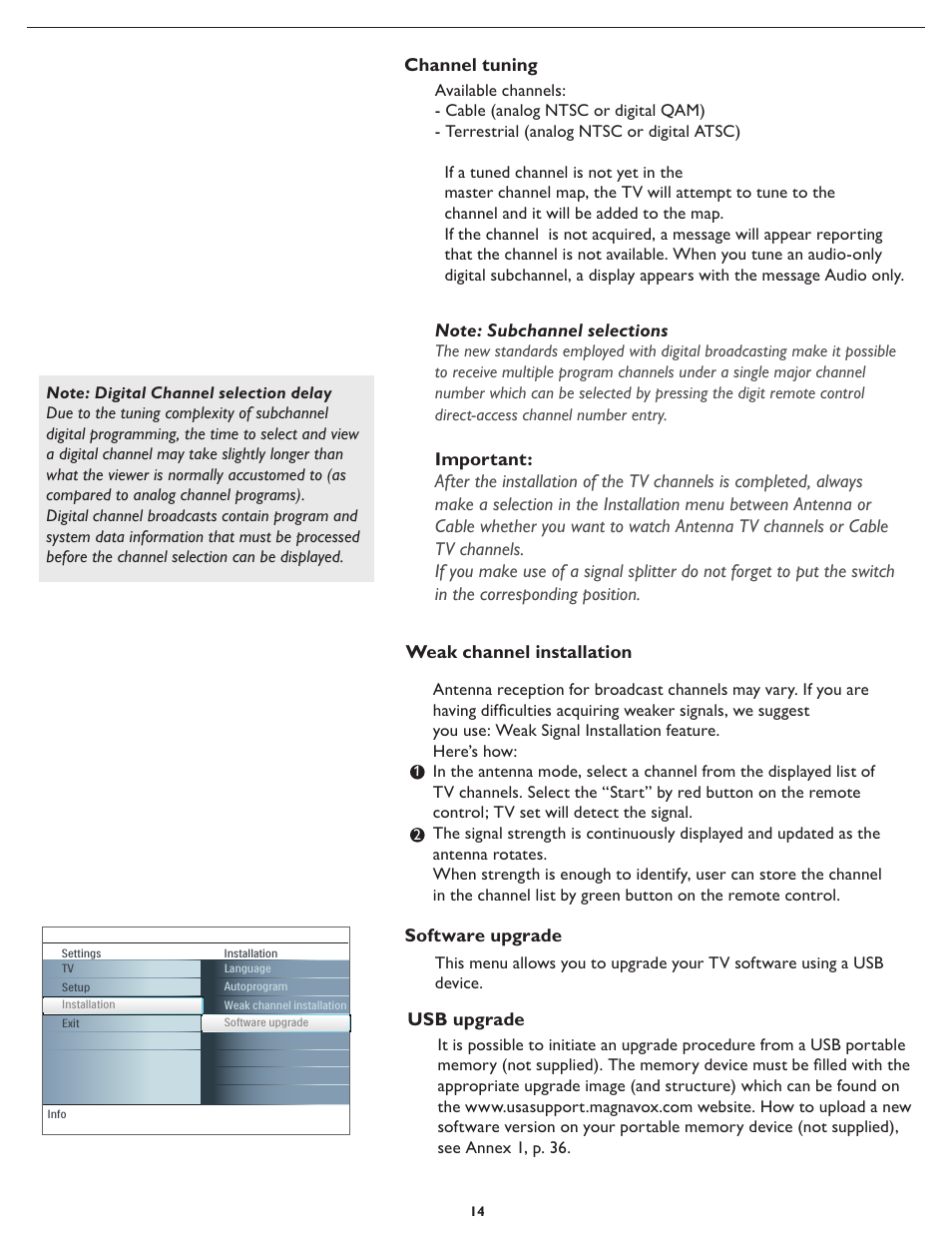 Philips Magnavox 32MF231D User Manual | Page 14 / 38