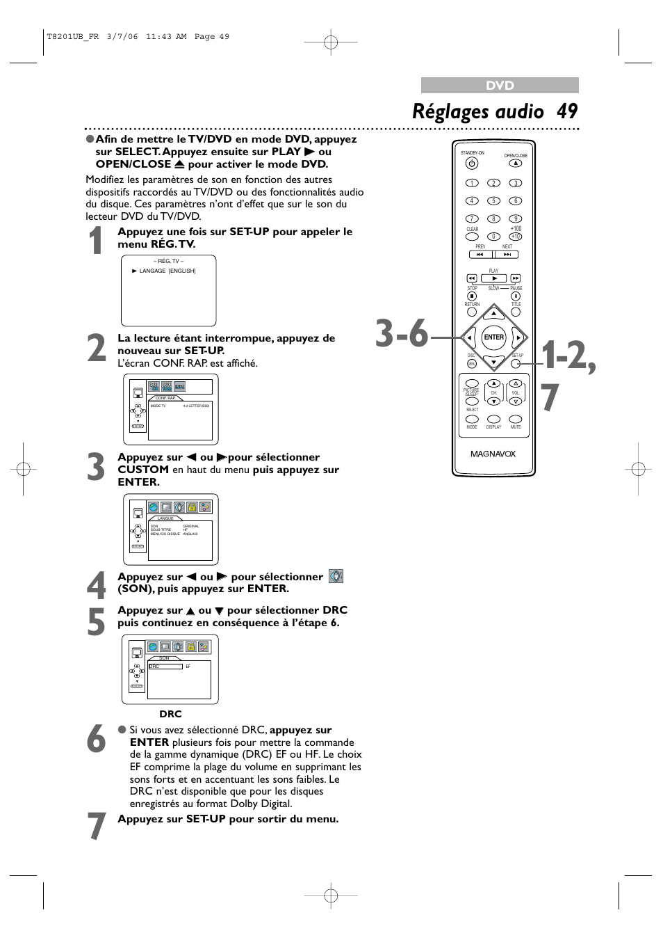 Réglages audio 49 | Philips Magnavox 13MC3206 User Manual | Page 49 / 64