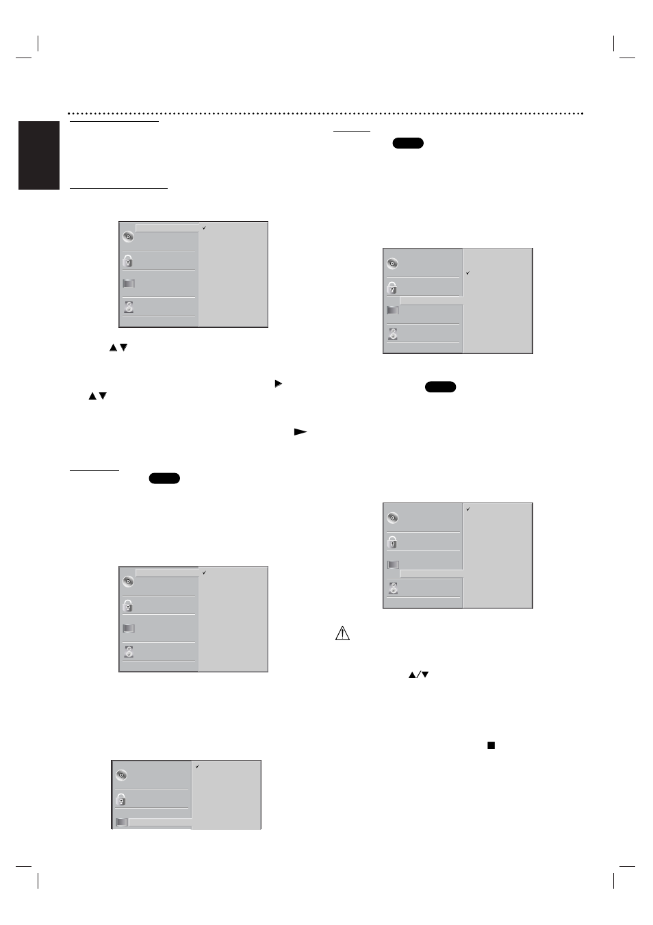 18 getting started, English, Initial settings | General operation, Language disc language, Picture tv aspect, Progressive scan | Philips Magnavox MDV560VR/17 User Manual | Page 18 / 80