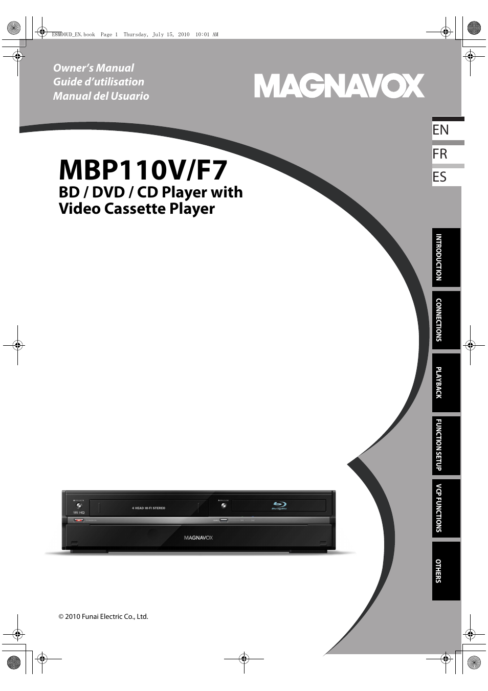 Philips Magnavox MBP110V/F7 User Manual | 48 pages