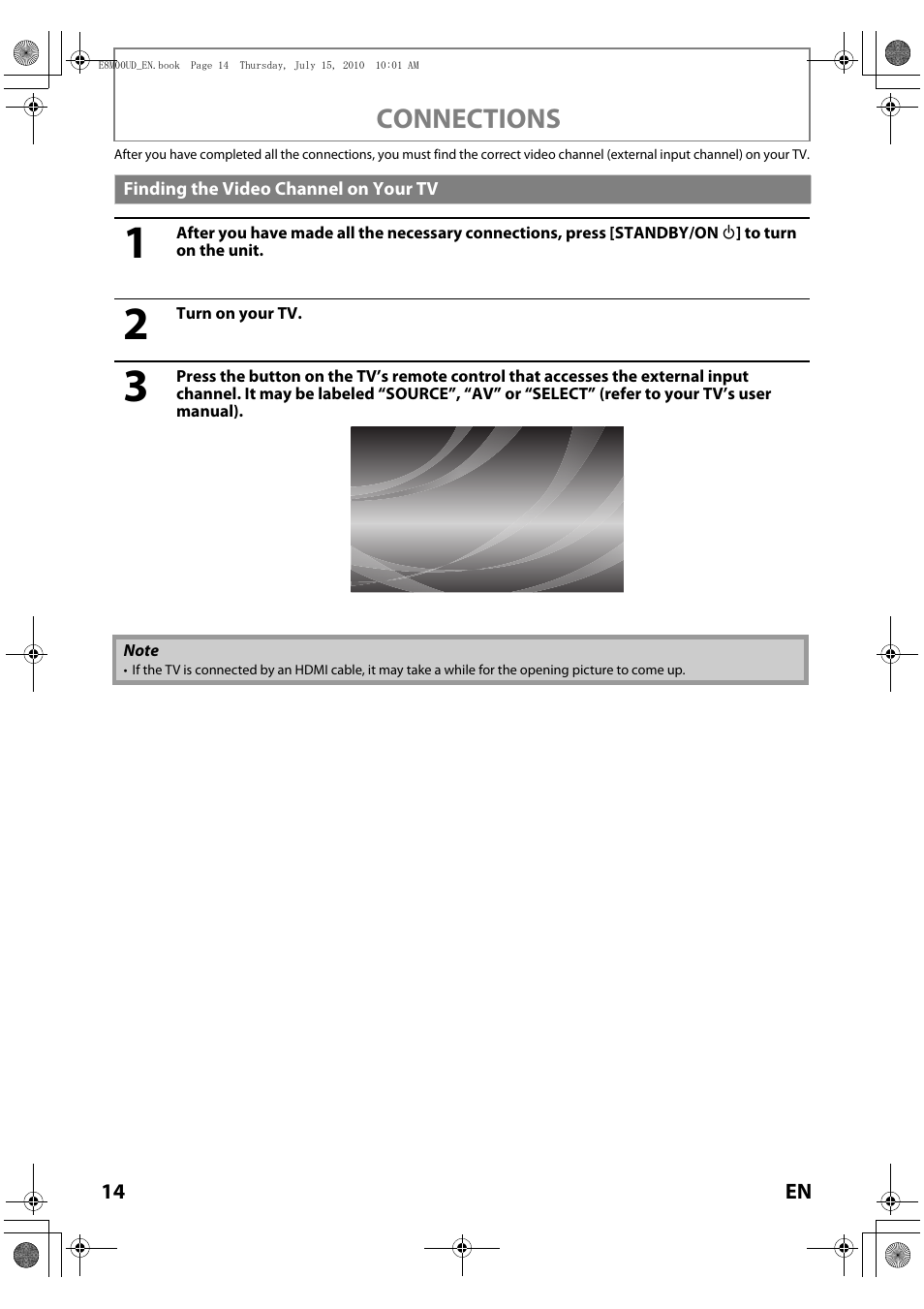 Finding the video channel on your tv, Connections | Philips Magnavox MBP110V/F7 User Manual | Page 14 / 48