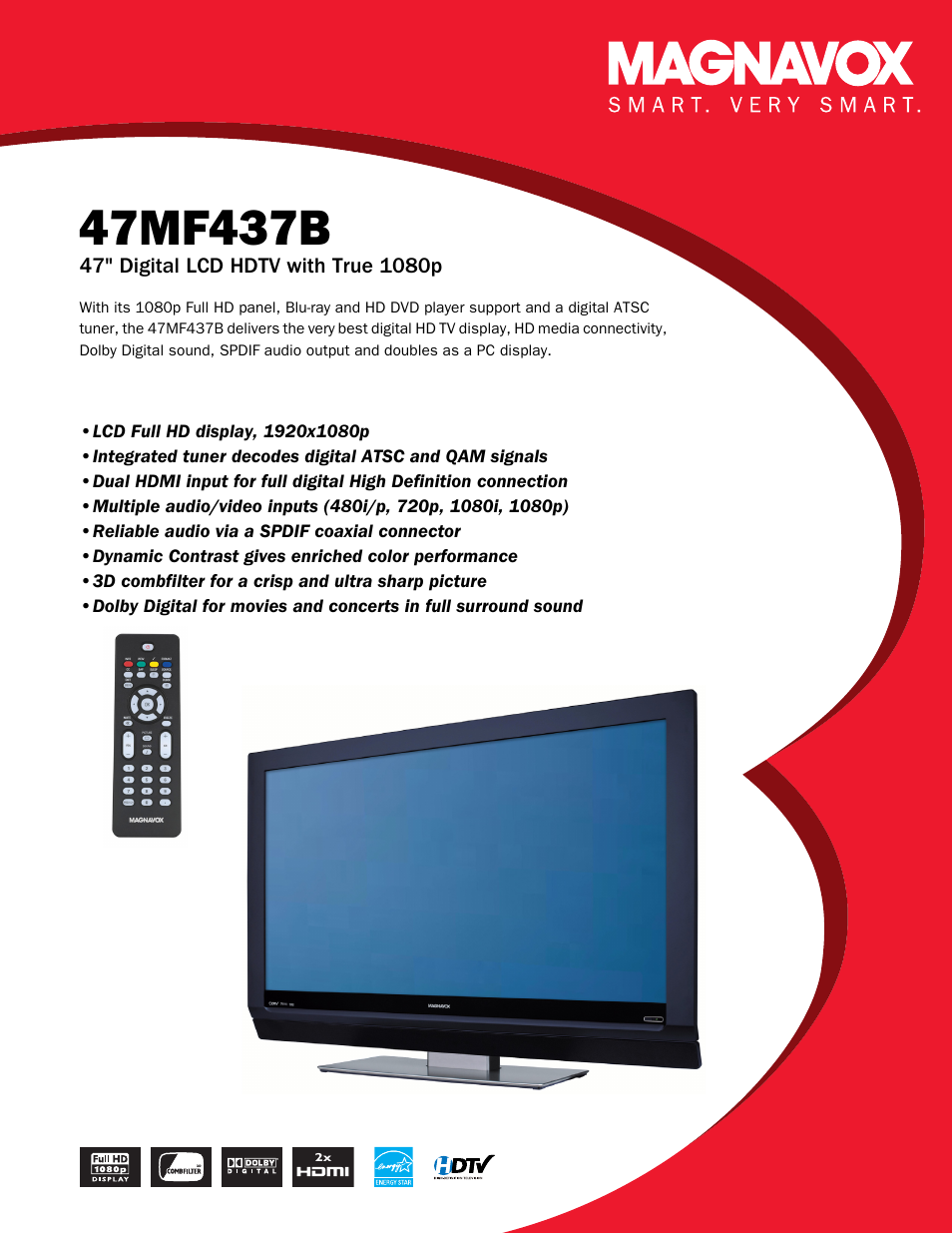 Philips Magnavox 47MF437B User Manual | 3 pages