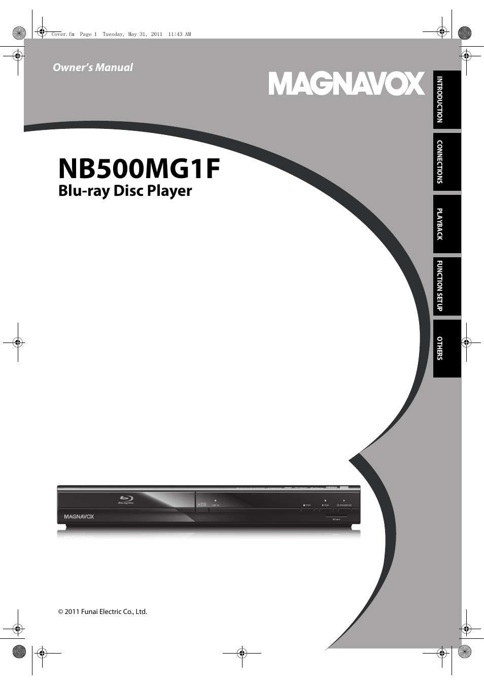 Philips Magnavox Blu-ray Disc Player NB500MG1F User Manual | 52 pages