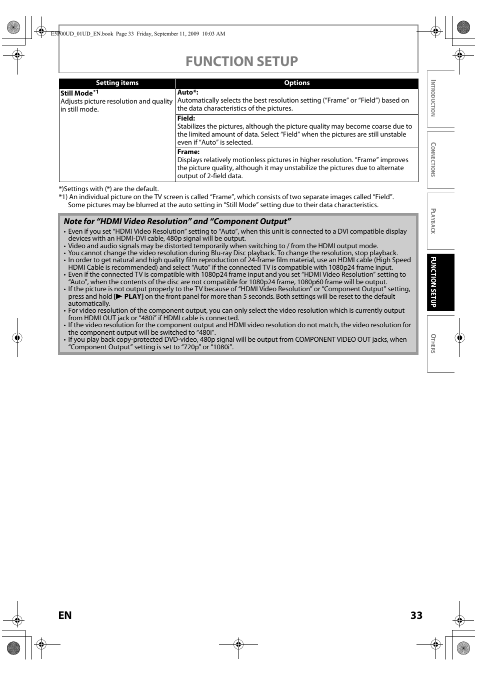 Function setup, 33 en | Philips Magnavox Blu-ray Disc Player NB500MG1F User Manual | Page 33 / 52