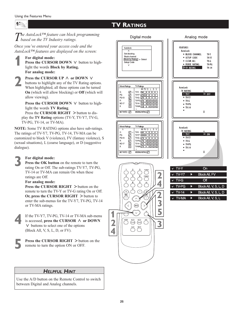Tv r | Philips Magnavox 51MP6100Ds User Manual | Page 26 / 38