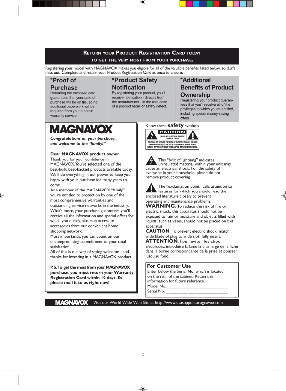 Philips Magnavox 15MF400T/37 Series User Manual | Page 2 / 32