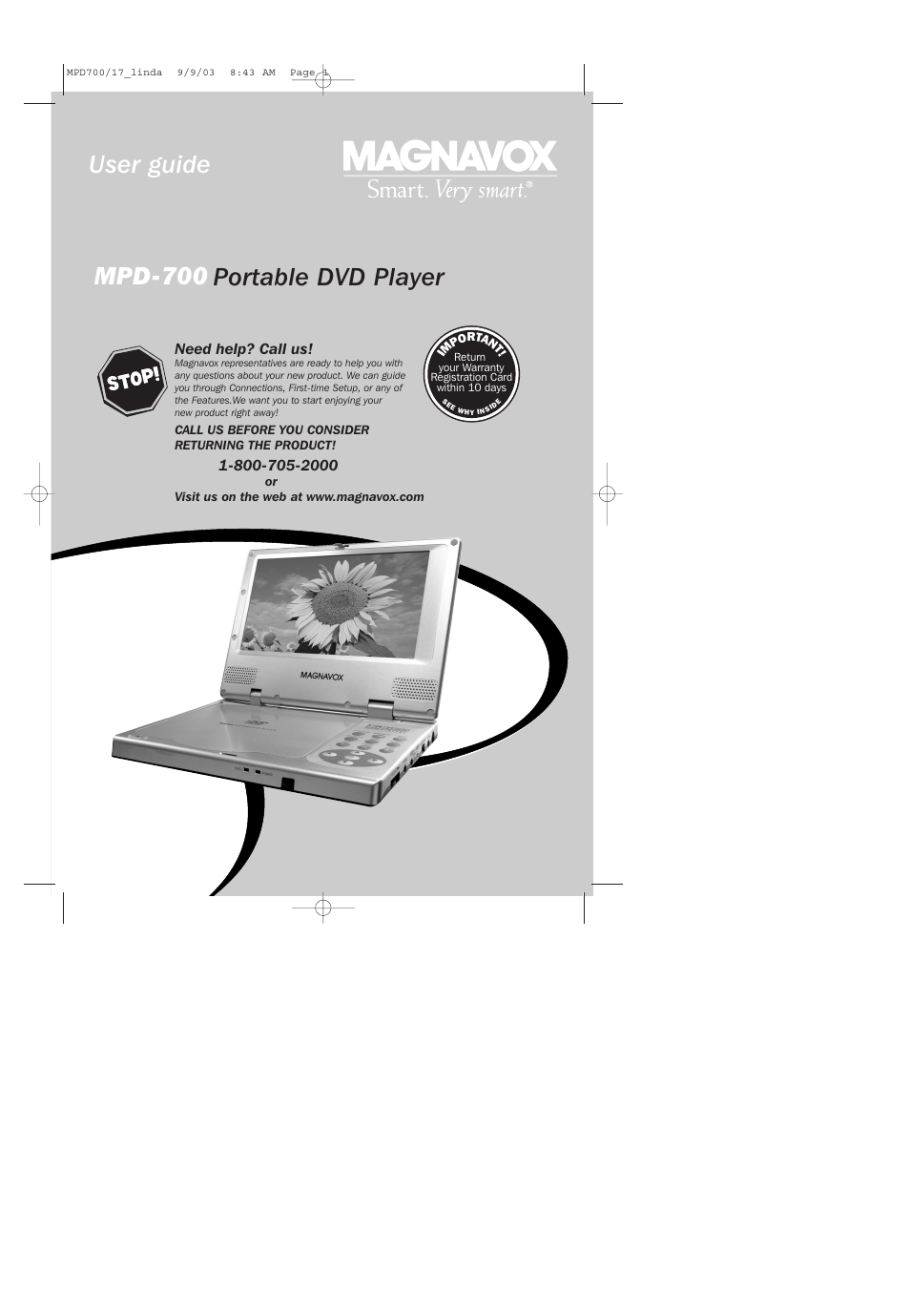 Philips Magnavox MPD-700 User Manual | 42 pages