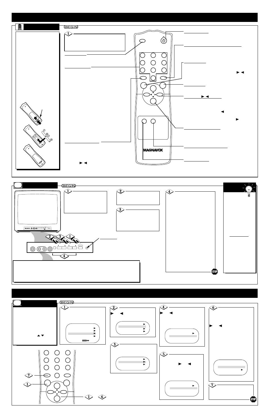 Tv (c, Eatures, Etting | P and, Sing | Philips Magnavox MS1940B User Manual | Page 4 / 8
