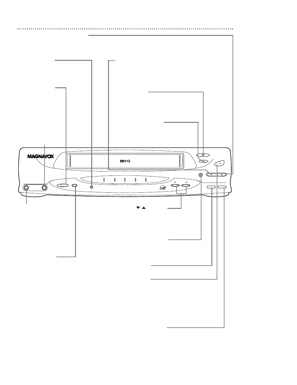 22 front panel | Philips Magnavox VR201BMG User Manual | Page 22 / 44