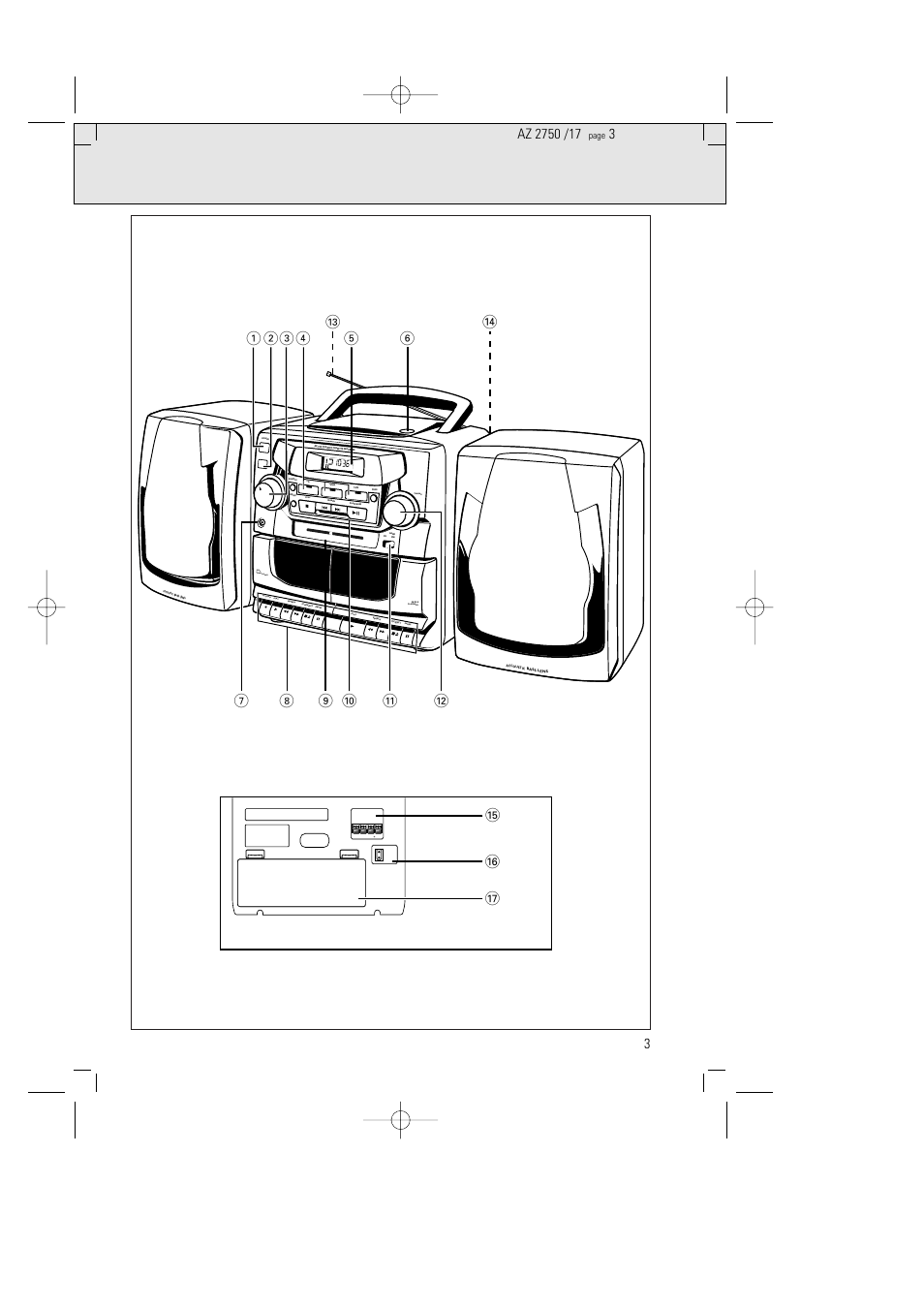 Ac mains | Philips Magnavox AZ2750 User Manual | Page 3 / 48