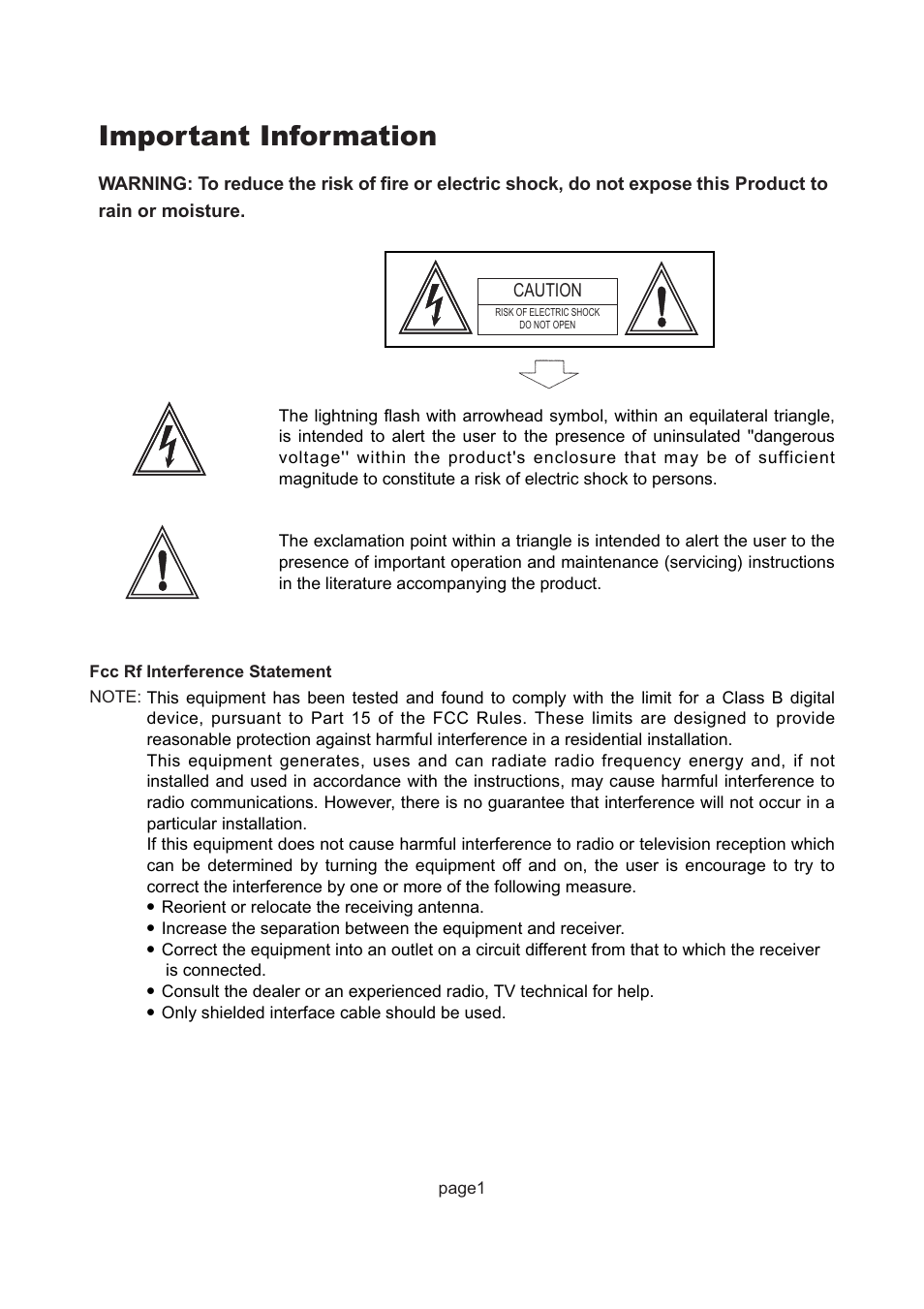 Important information | Philips Magnavox 17MD250V User Manual | Page 4 / 49