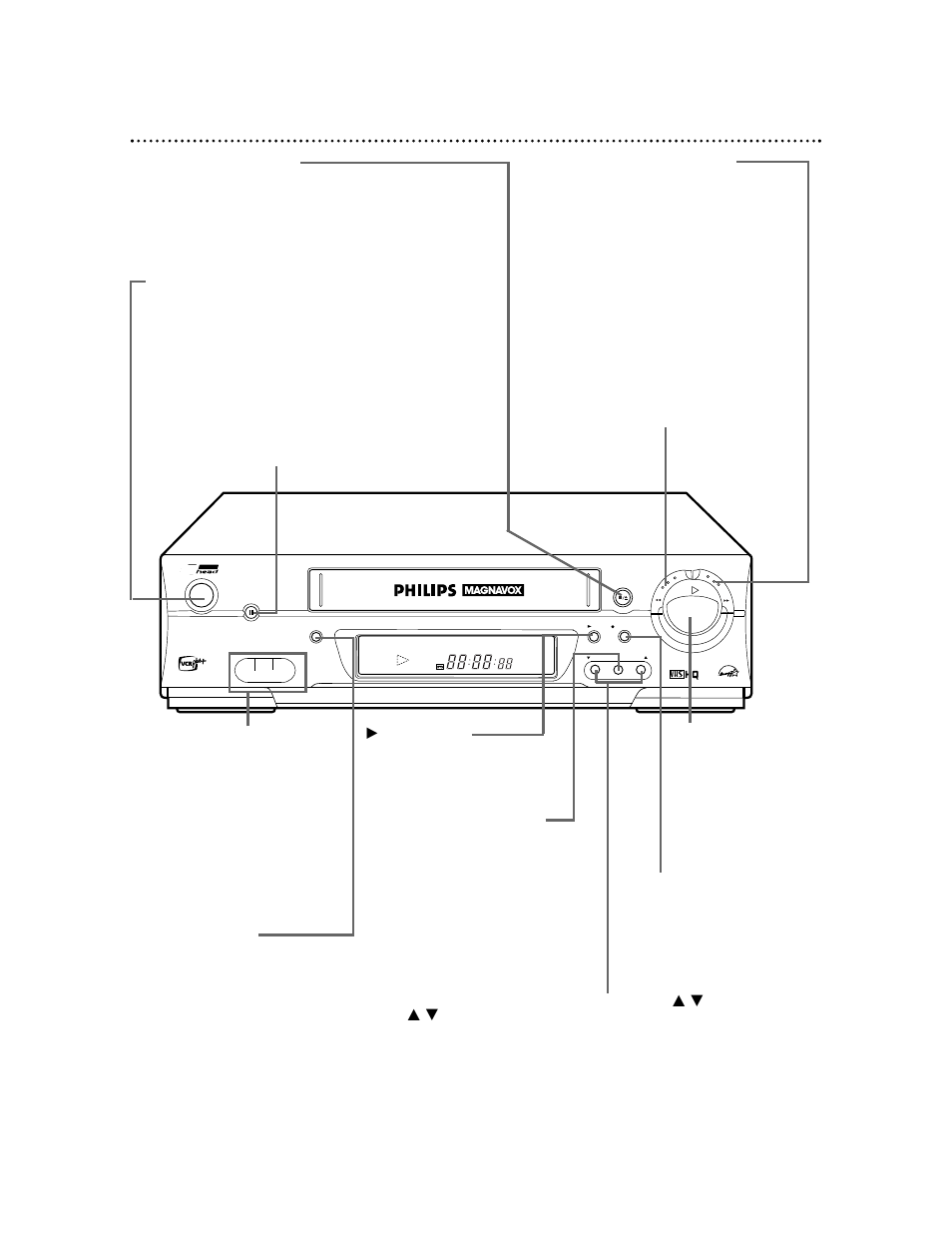 Front panel 23 | Philips Magnavox VRA641AT99 User Manual | Page 23 / 60