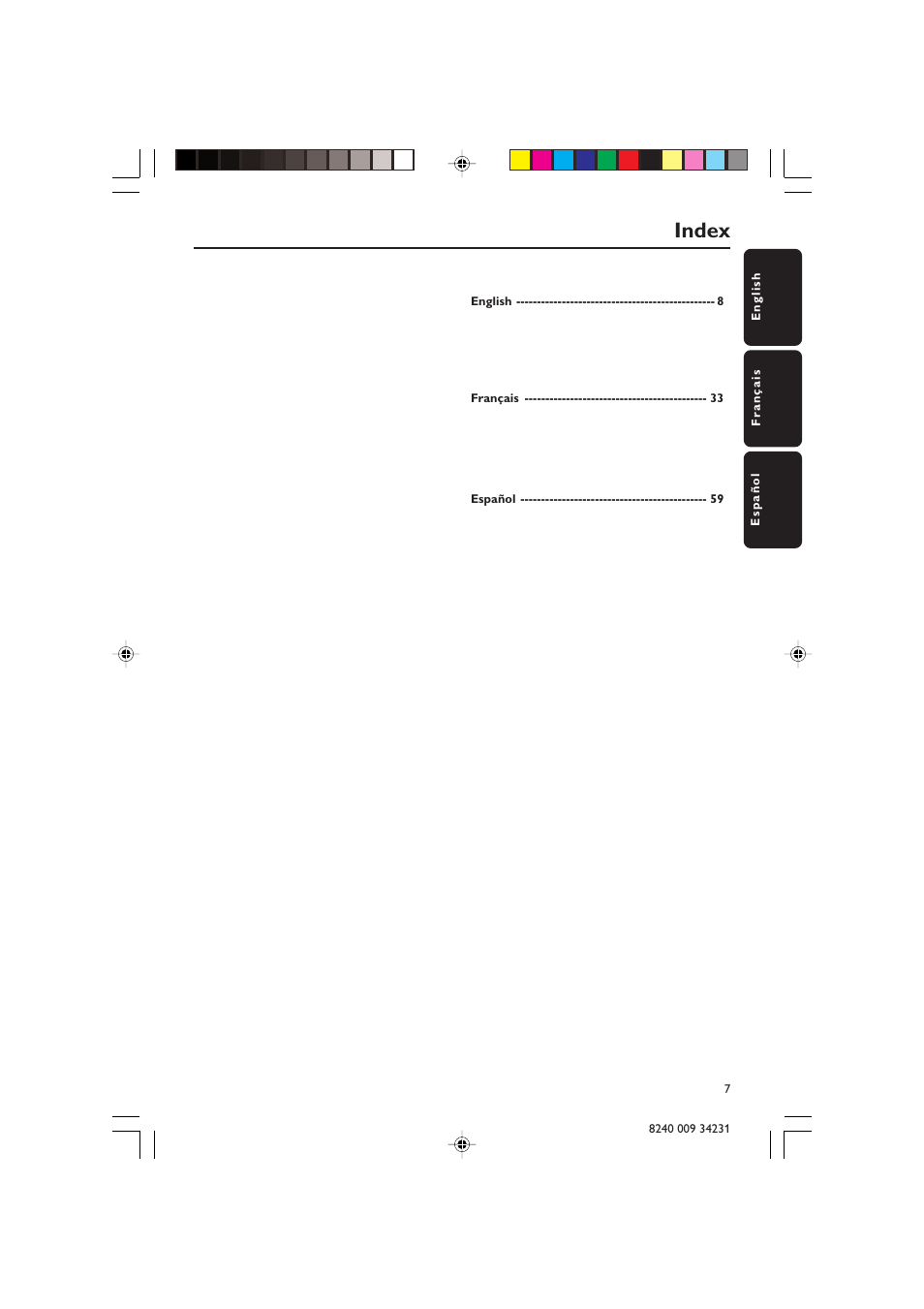 Index | Philips Magnavox MAS-100/37 User Manual | Page 7 / 29