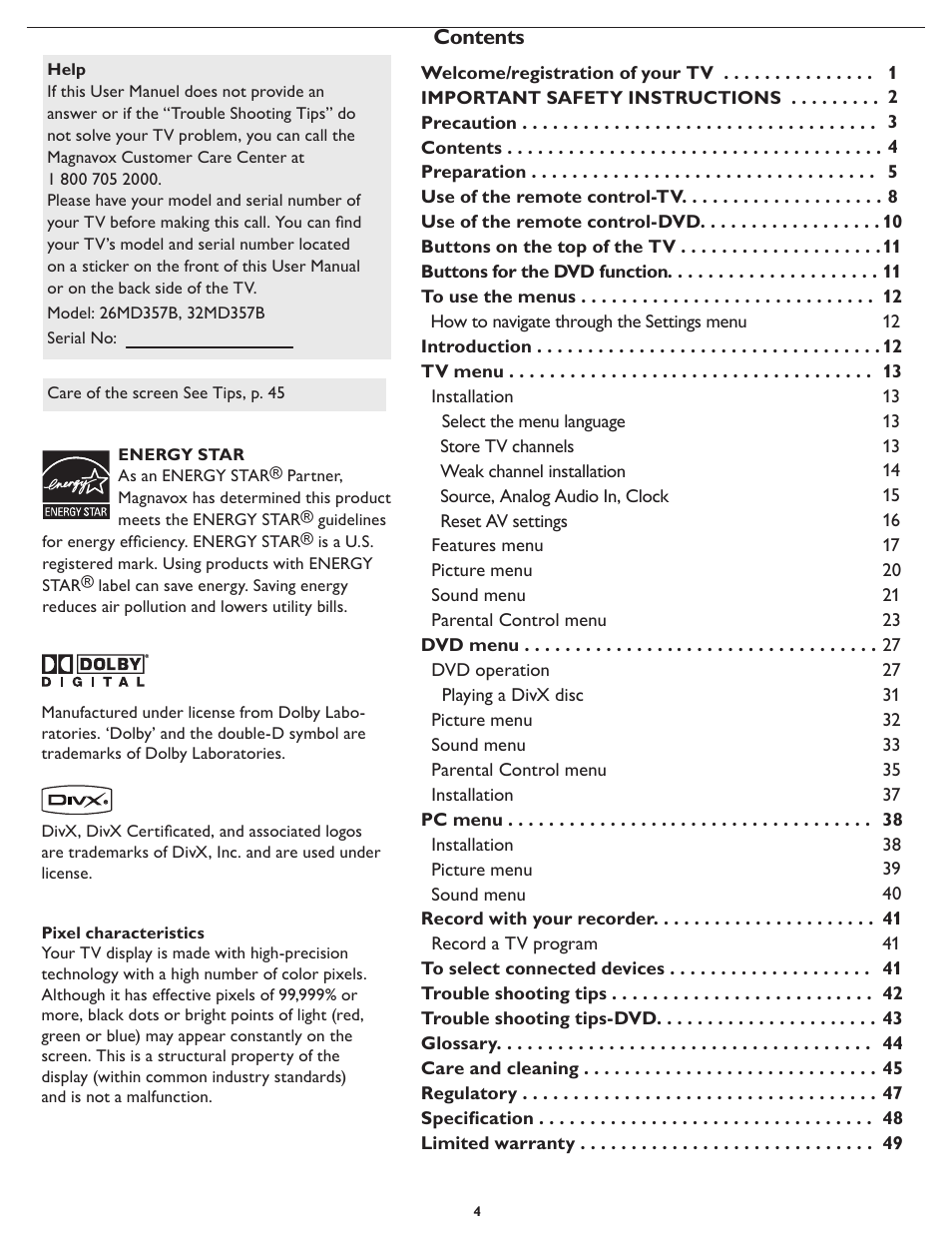 Philips Magnavox 26md357b User Manual | Page 11 / 56