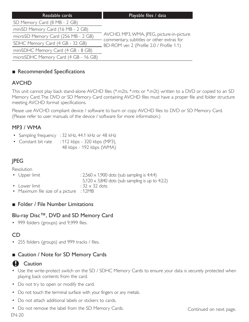 Philips Magnavox Blu-Ray Disc/DVD Player with built in WiFi MBP5220F User Manual | Page 20 / 68