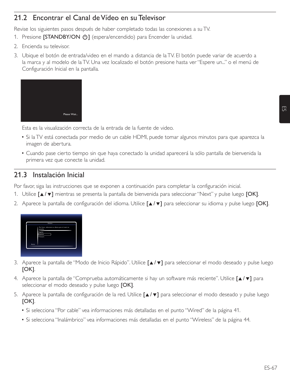 2 encontrar el canal de vídeo en su televisor, 3 instalación inicial | Philips Magnavox Blu-Ray Disc/DVD Player with built in WiFi MBP5220F User Manual | Page 67 / 68