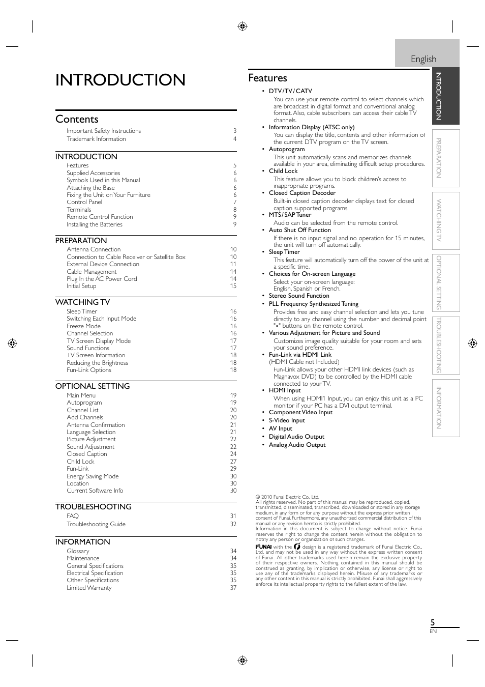 Philips Magnavox 26MF330B User Manual | Page 5 / 37