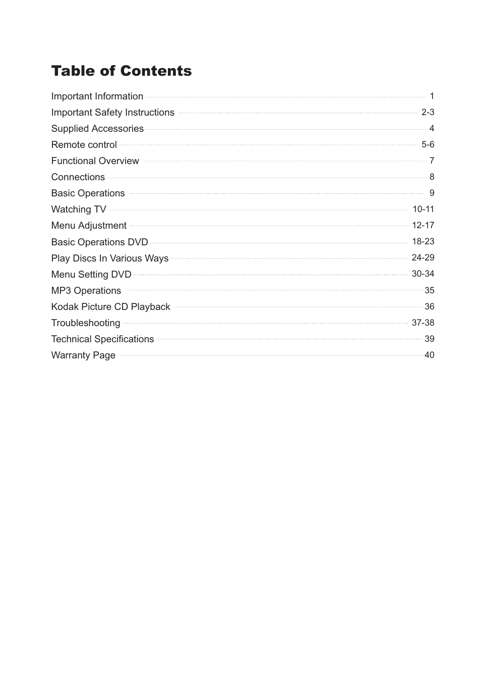 Philips Magnavox 17MD255V User Manual | 42 pages