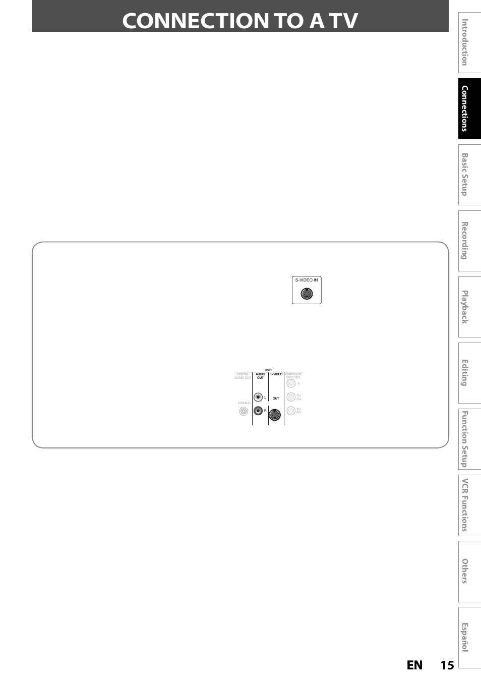 Connection to a tv, 15 en 15 en | Philips Magnavox ZV420MW8 User Manual | Page 15 / 96