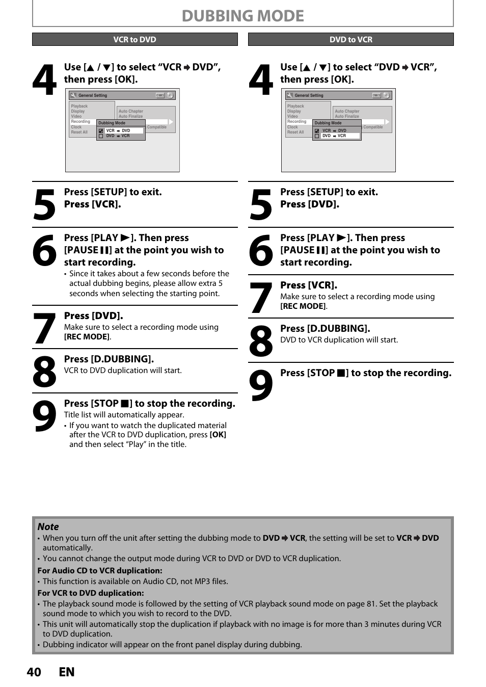 Philips Magnavox ZV420MW8 User Manual | Page 40 / 96