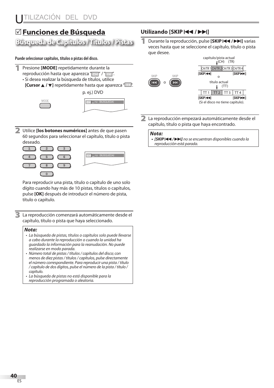 Tilización del dvd | Philips Magnavox 19MD359B User Manual | Page 152 / 169