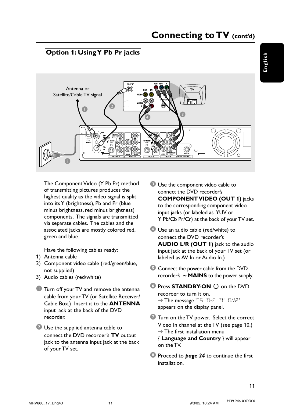 Connecting to tv | Philips Magnavox MRV660 User Manual | Page 11 / 70