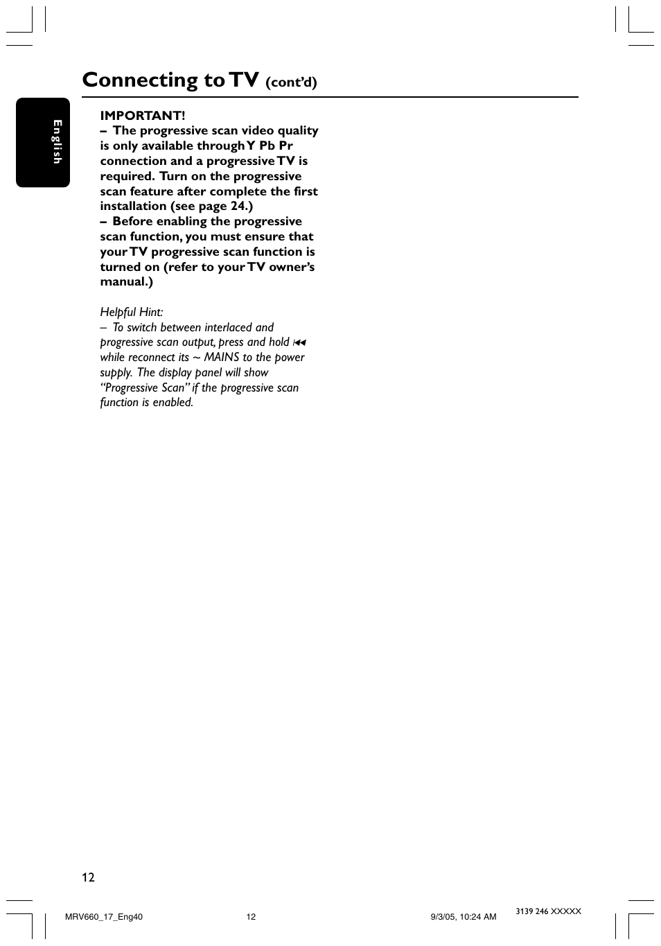 Connecting to tv | Philips Magnavox MRV660 User Manual | Page 12 / 70