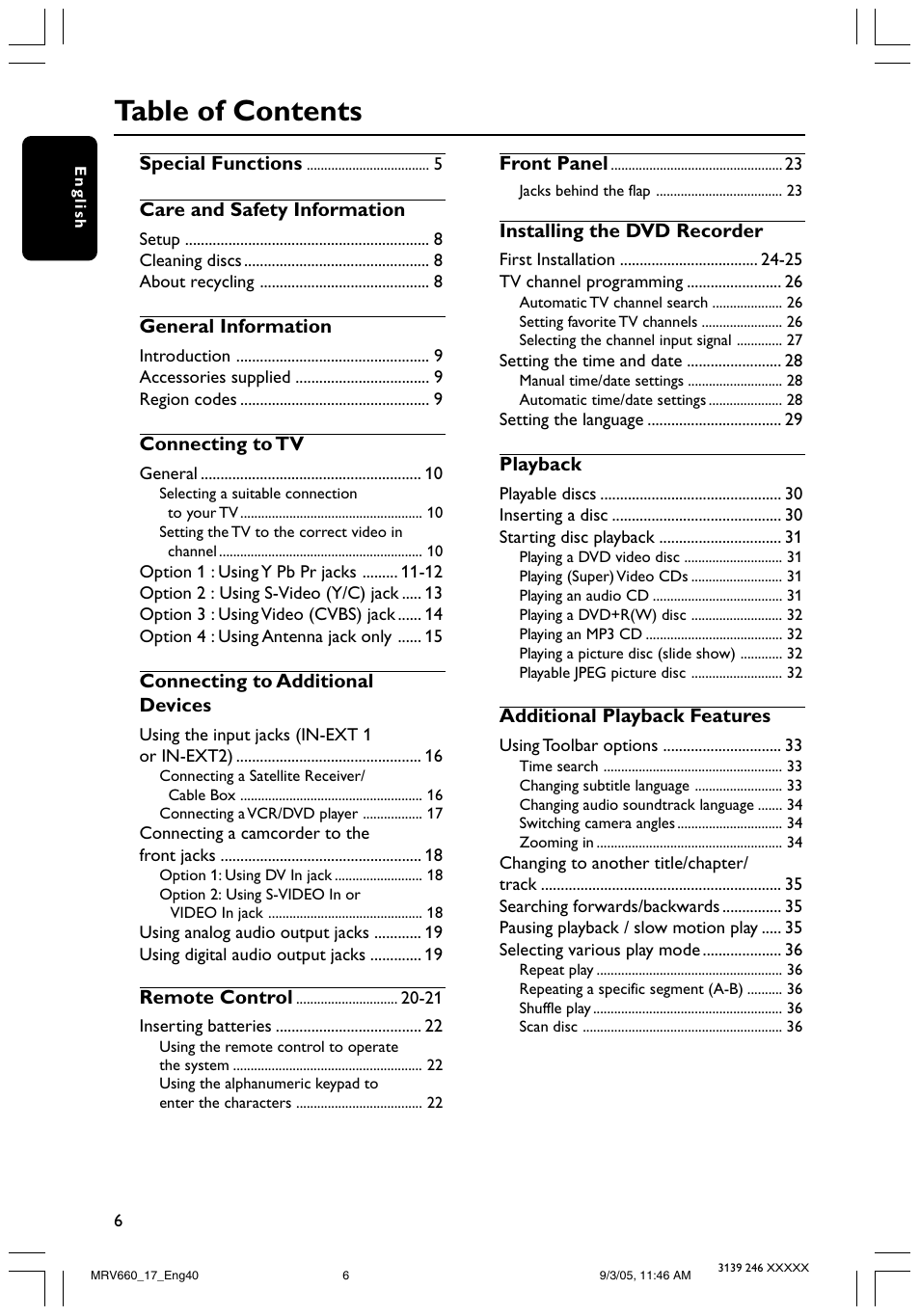 Philips Magnavox MRV660 User Manual | Page 6 / 70