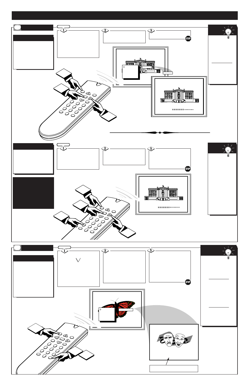 Menu c, Creen, Ontrols | Continued, Olume, Leep | Philips Magnavox TR2502C User Manual | Page 5 / 8