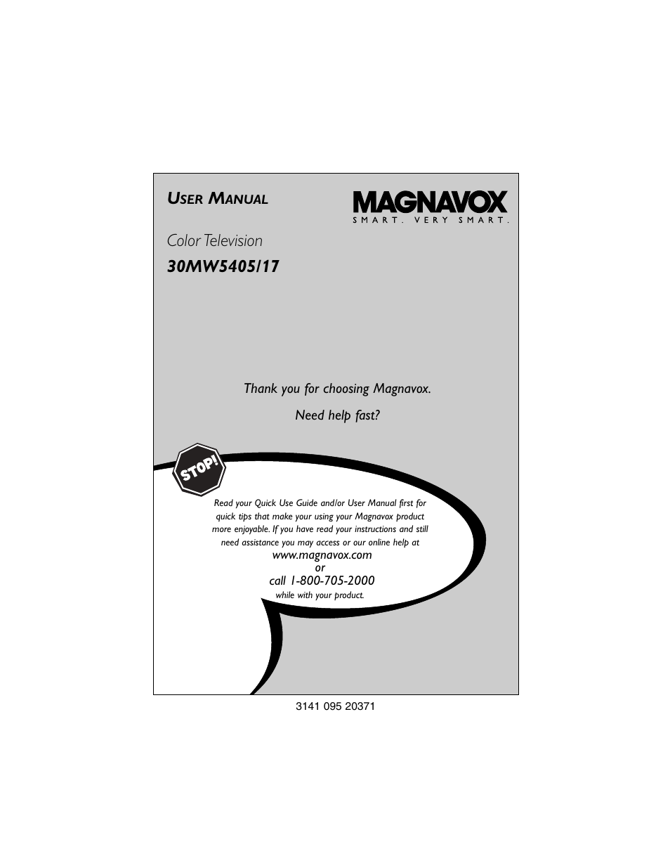 Philips Magnavox 30MW5405/17 User Manual | 36 pages