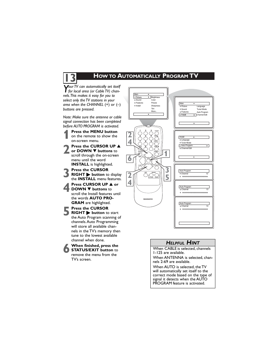 Philips Magnavox 30MW5405/17 User Manual | Page 17 / 36