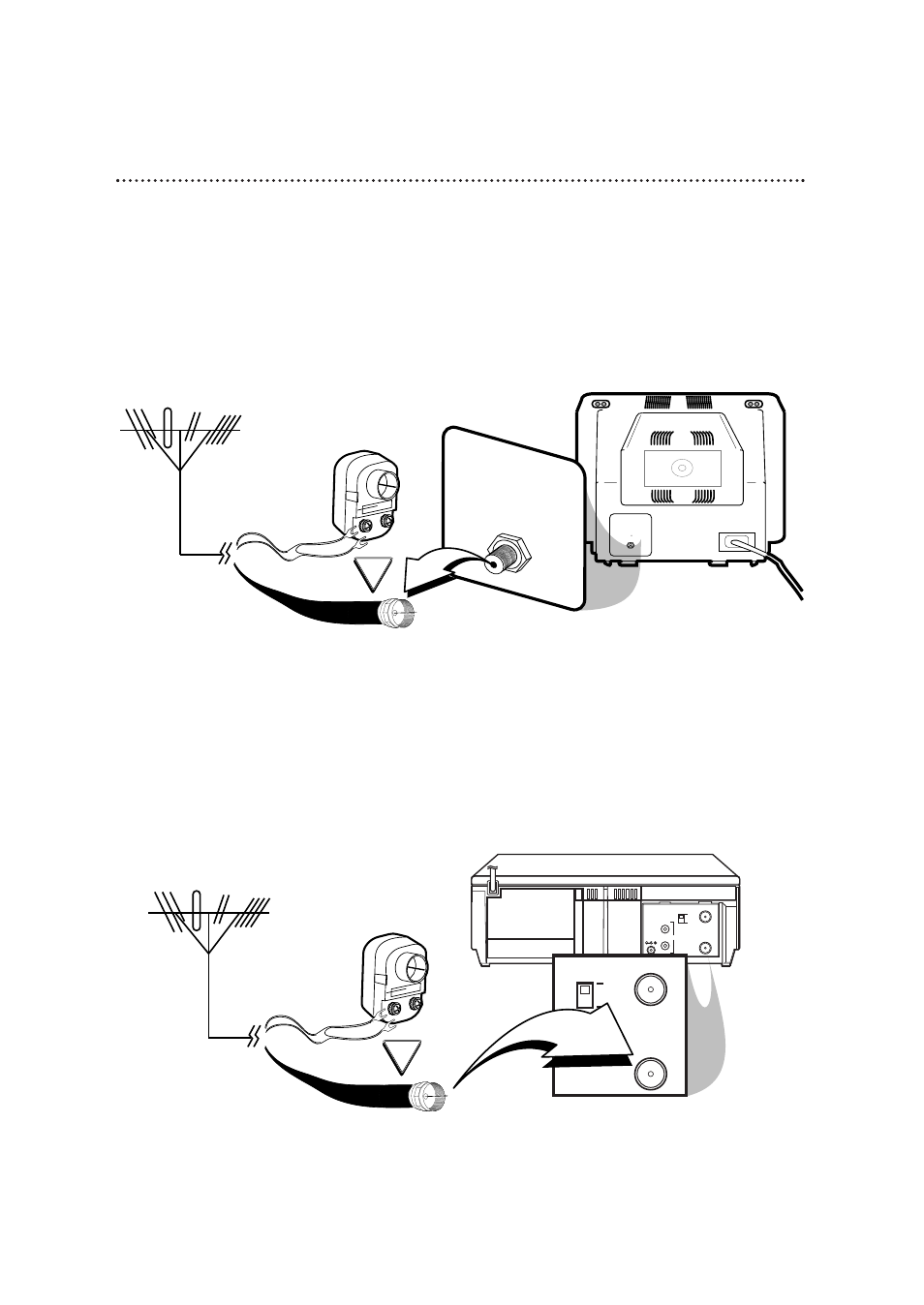6 hookups without a cable box, Disconnect the antenna or cable from your tv | Philips Magnavox VPA115BL User Manual | Page 6 / 24