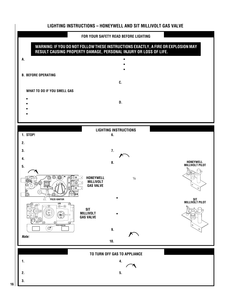 For your safety read before lighting, Lighting instructions | Philips Magnavox MPDR-3328CPE User Manual | Page 16 / 24