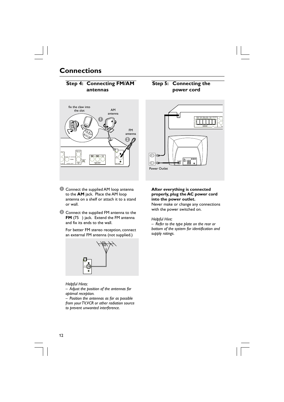 Connections | Philips Magnavox mrd120 User Manual | Page 12 / 40