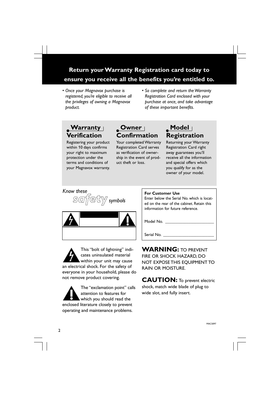Ssa affe etty y | Philips Magnavox mrd120 User Manual | Page 2 / 40