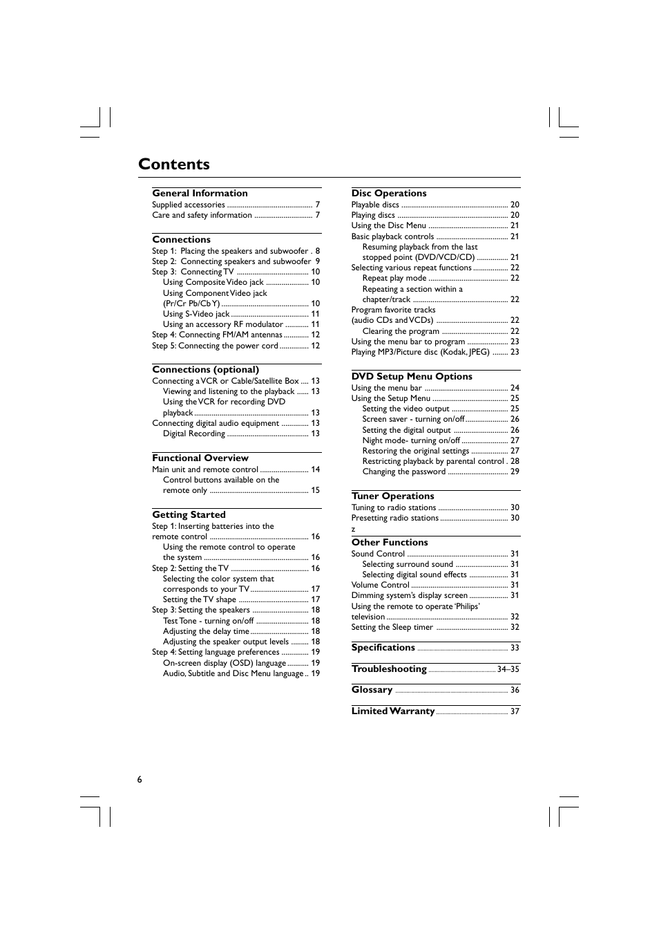 Philips Magnavox mrd120 User Manual | Page 6 / 40