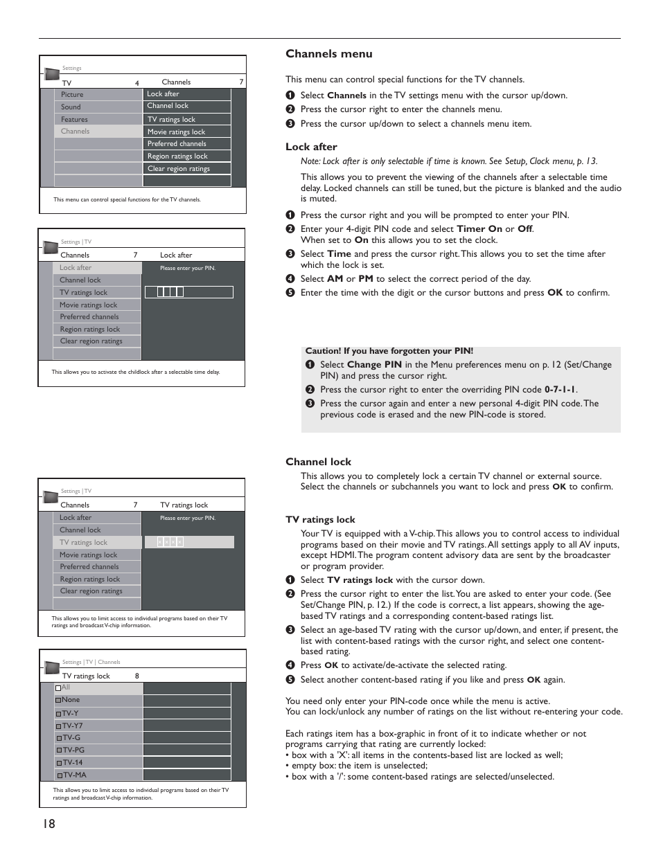 Channels menu | Philips Magnavox 51MP6200D User Manual | Page 26 / 41