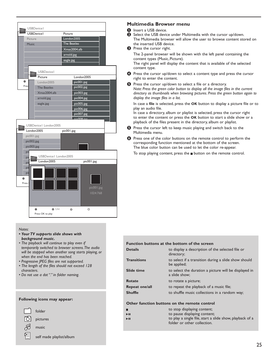 Multimedia browser menu | Philips Magnavox 51MP6200D User Manual | Page 33 / 41