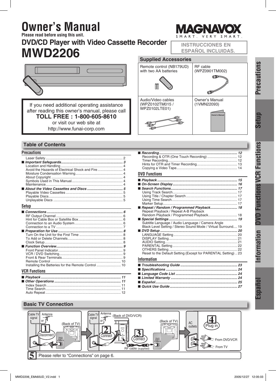 Philips Magnavox MWD2206 User Manual | 28 pages