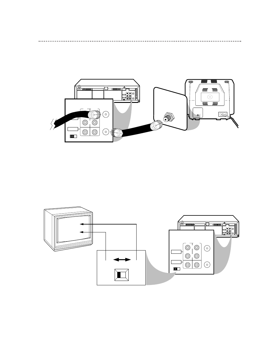 Hookups without a cable box (cont’d) 7, Ch3 ch4, Ch3 / ch4 switch | Plug in the tv and the vcr, Ch 4 or ch 3 | Philips Magnavox VRZ255 User Manual | Page 7 / 56