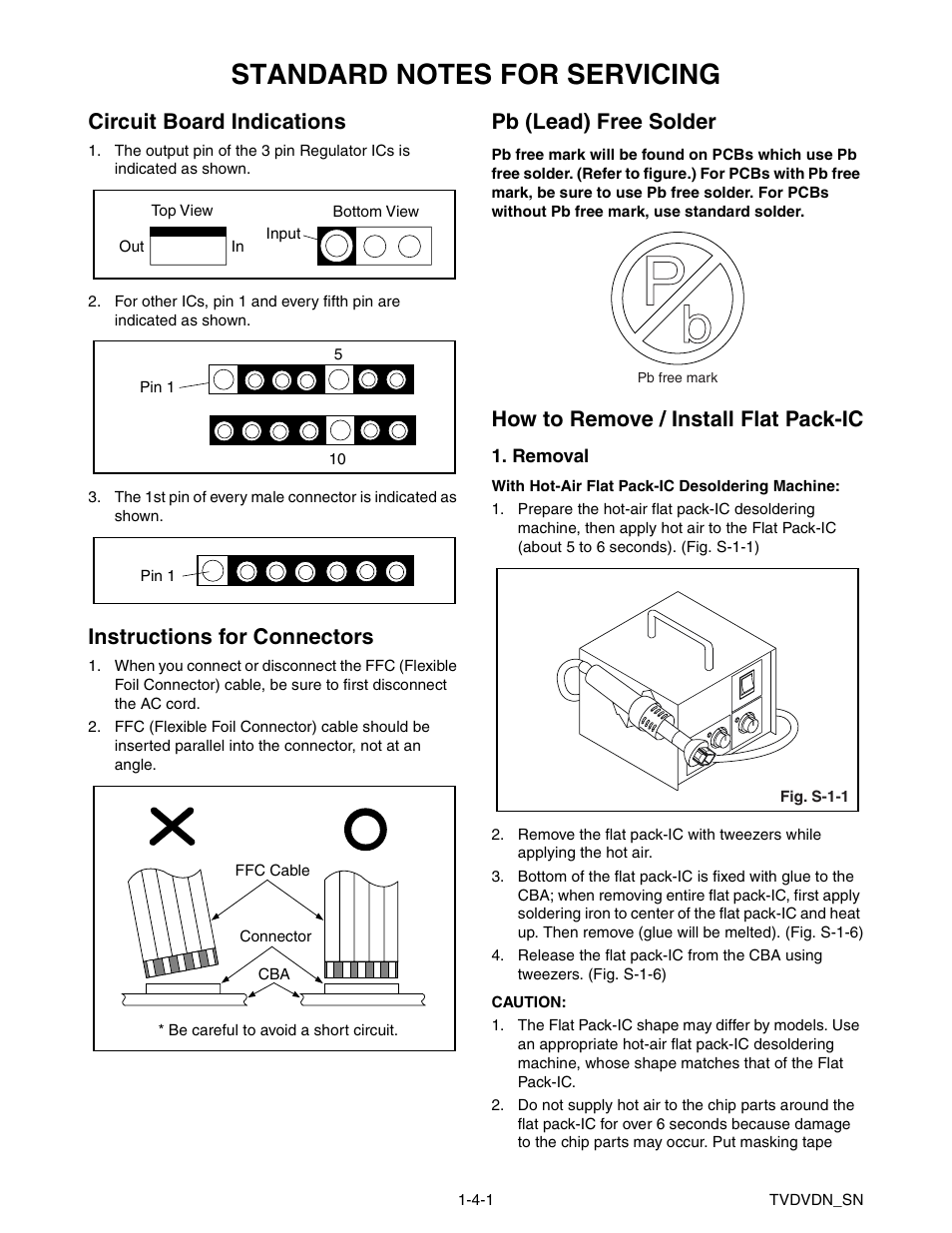 Standard notes for servicing | Philips Magnavox MWC24T5 User Manual | Page 11 / 82