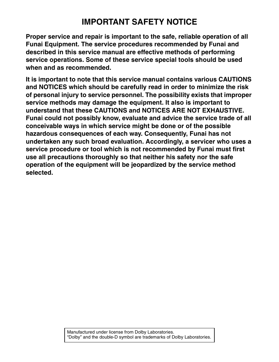 Important safety notice | Philips Magnavox MWC24T5 User Manual | Page 2 / 82