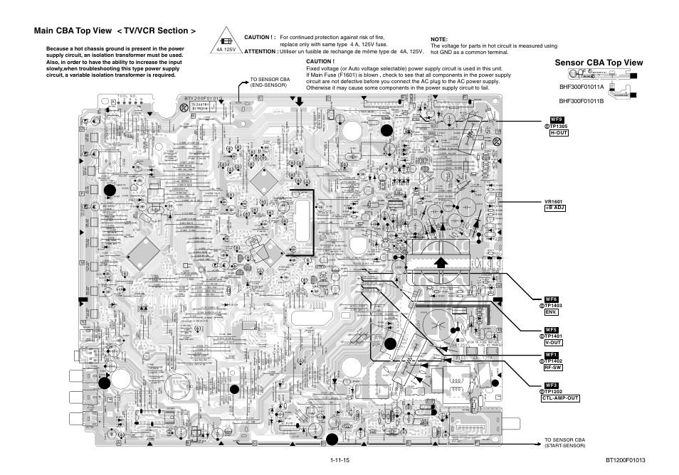 Sensor cba top view | Philips Magnavox MWC24T5 User Manual | Page 53 / 82