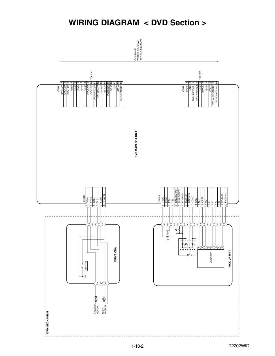 Wiring diagram < dvd section | Philips Magnavox MWC24T5 User Manual | Page 61 / 82