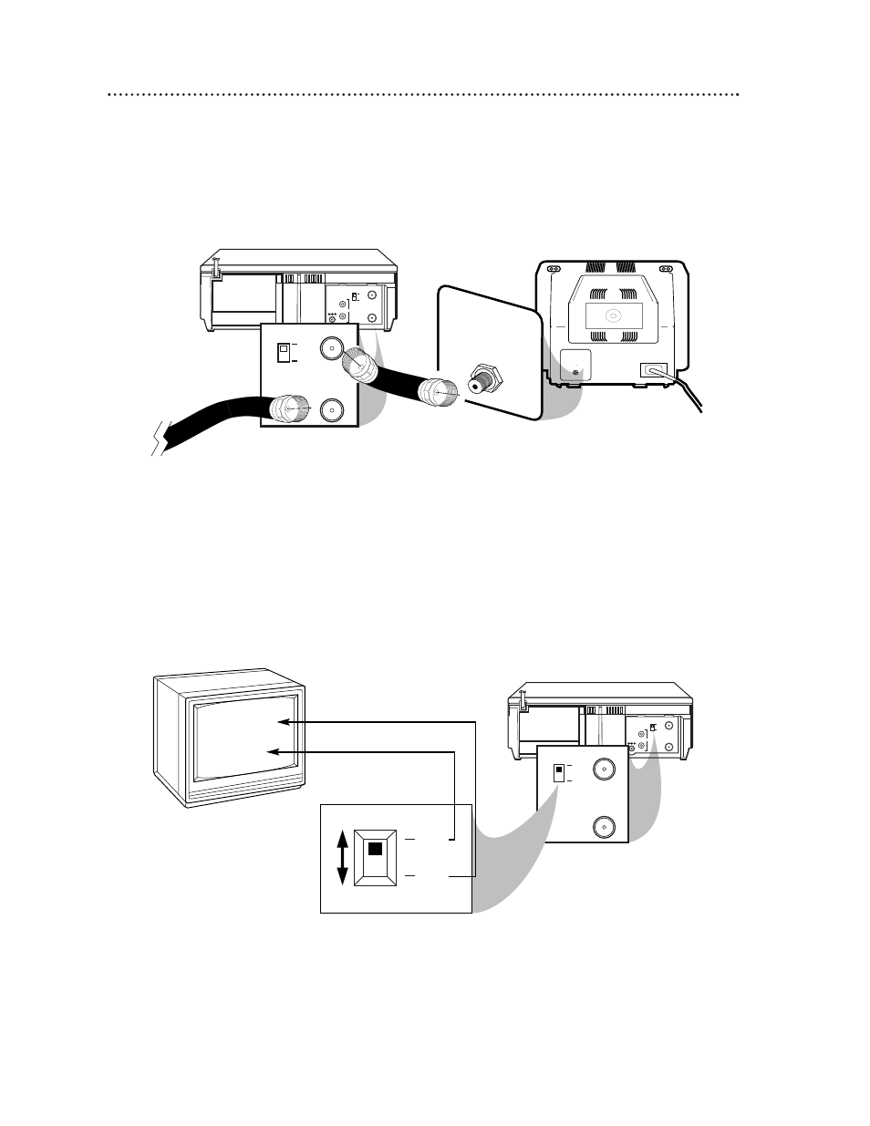 Hookups without a cable box (cont’d) 7, Ch3 / ch4 switch, Plug in the tv and the vcp | You are ready to turn on the vcp. tv, Ch 4 or ch 3, Ch3 ch4 | Philips Magnavox VPA115AT User Manual | Page 7 / 24